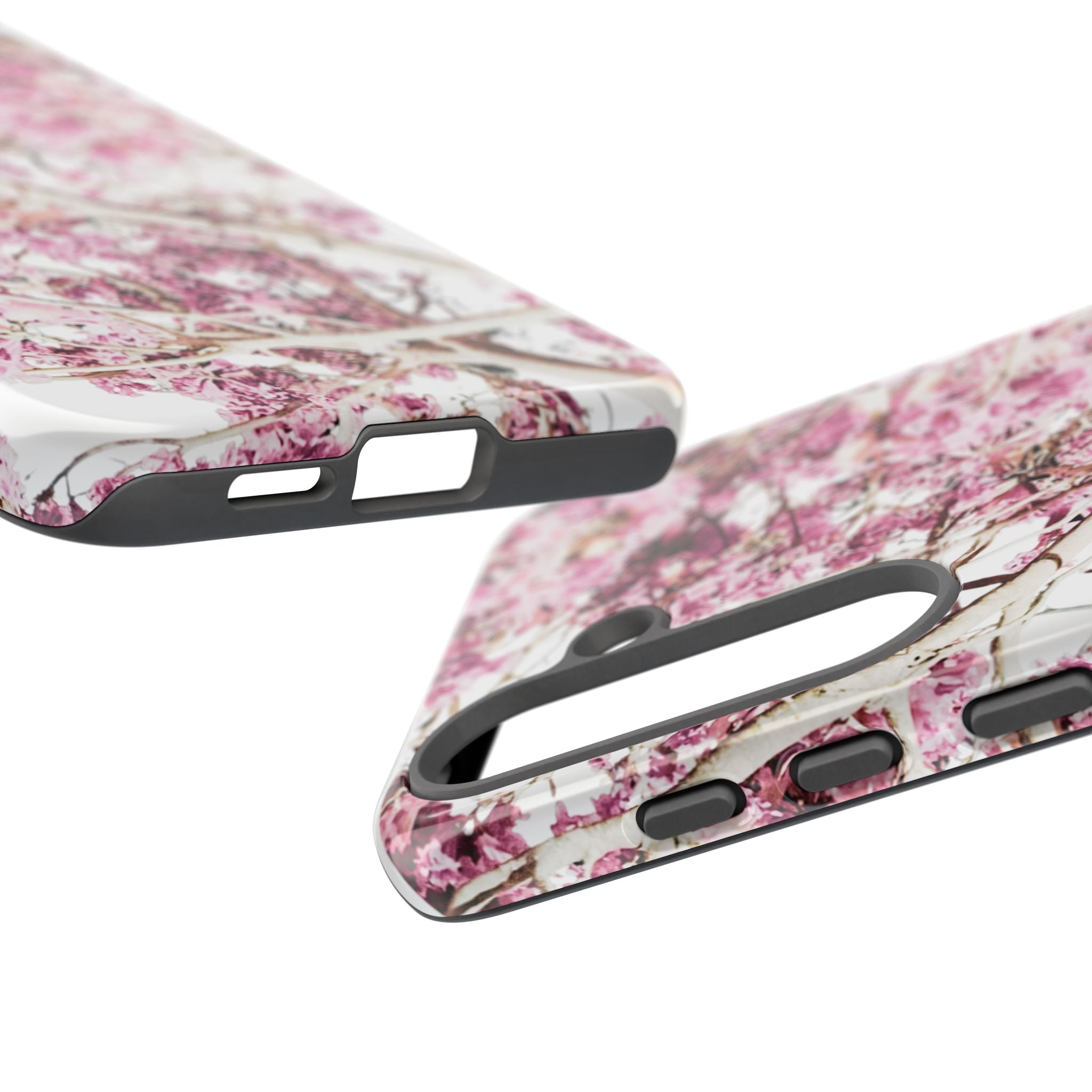 Blossom Tough Phone Case – Pink Floral Protective iPhone Cover