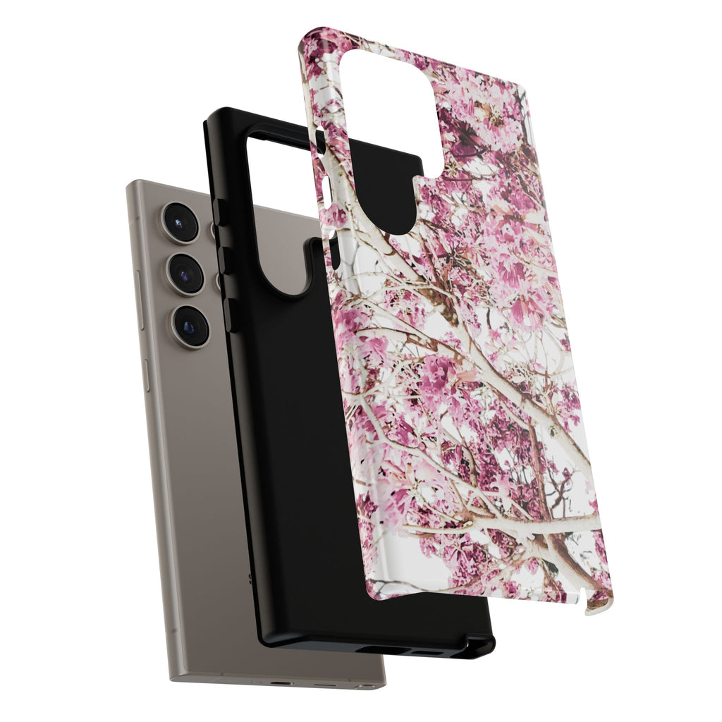 Blossom Tough Phone Case – Pink Floral Protective iPhone Cover