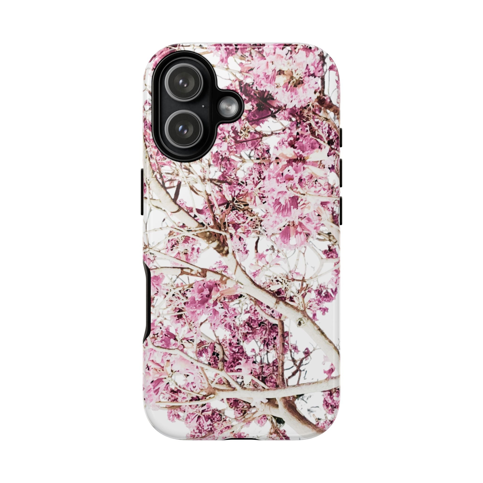Blossom Tough Phone Case – Pink Floral Protective iPhone Cover