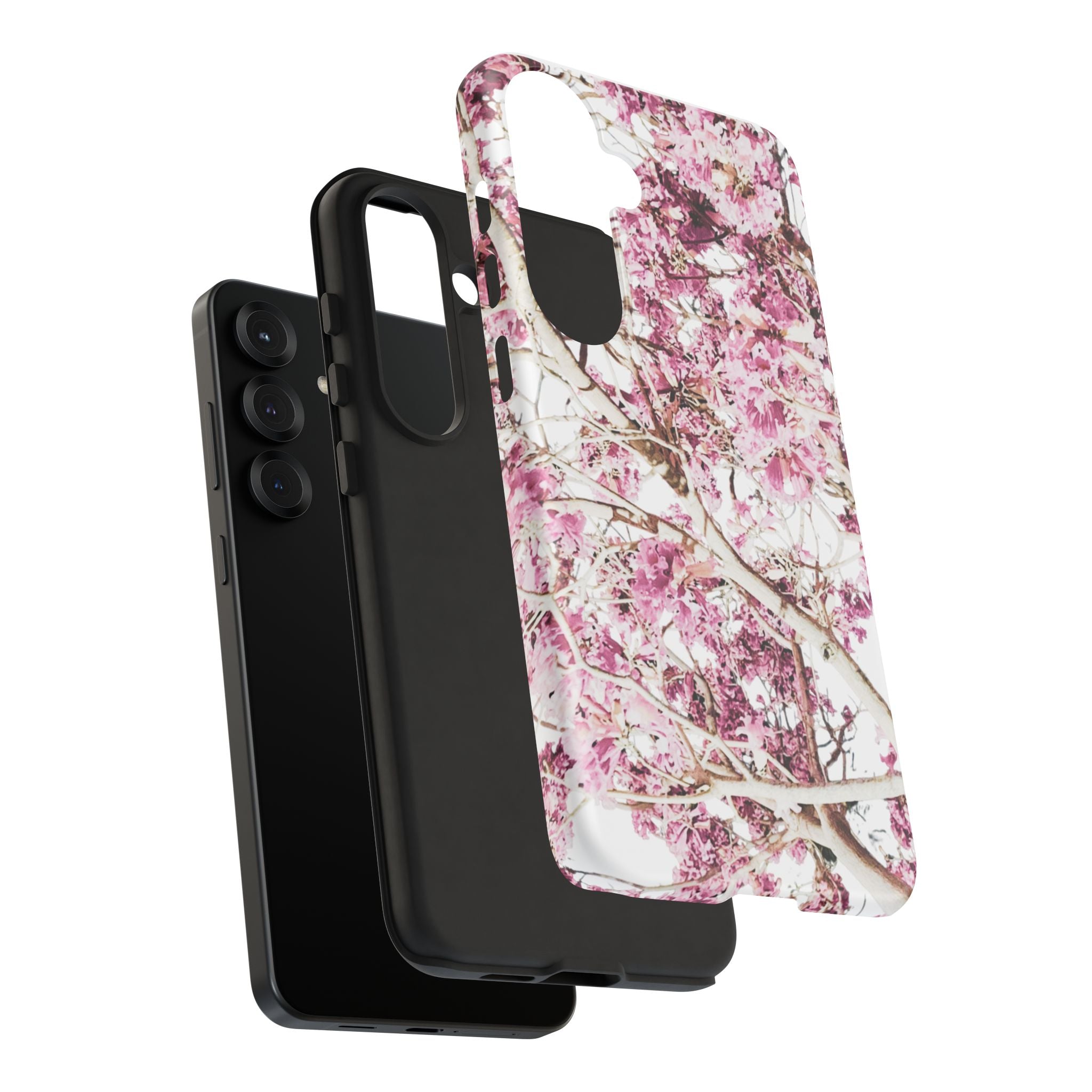 Blossom Tough Phone Case – Pink Floral Protective iPhone Cover