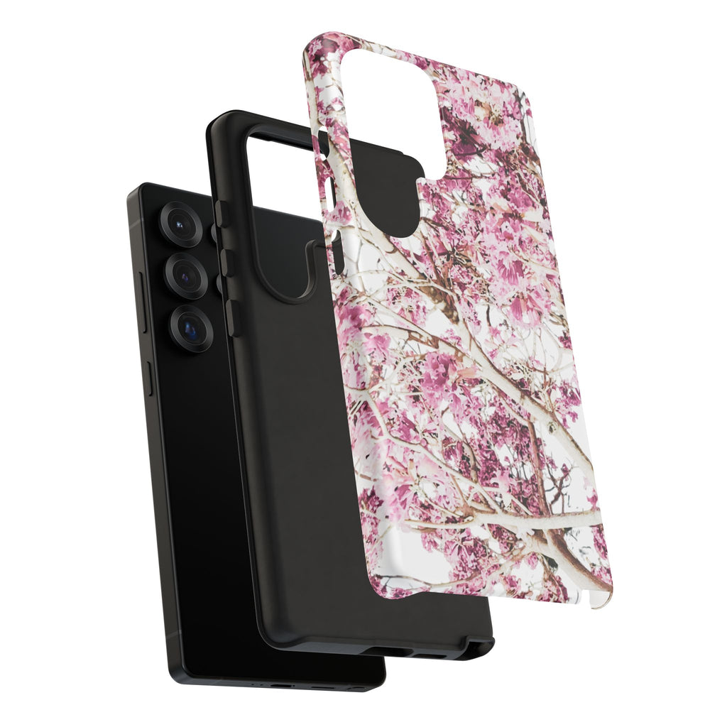 Blossom Tough Phone Case – Pink Floral Protective iPhone Cover