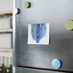 CA Palm Stripe Heart Post-it® Note Pads — Tropical Blue Sticky Notes