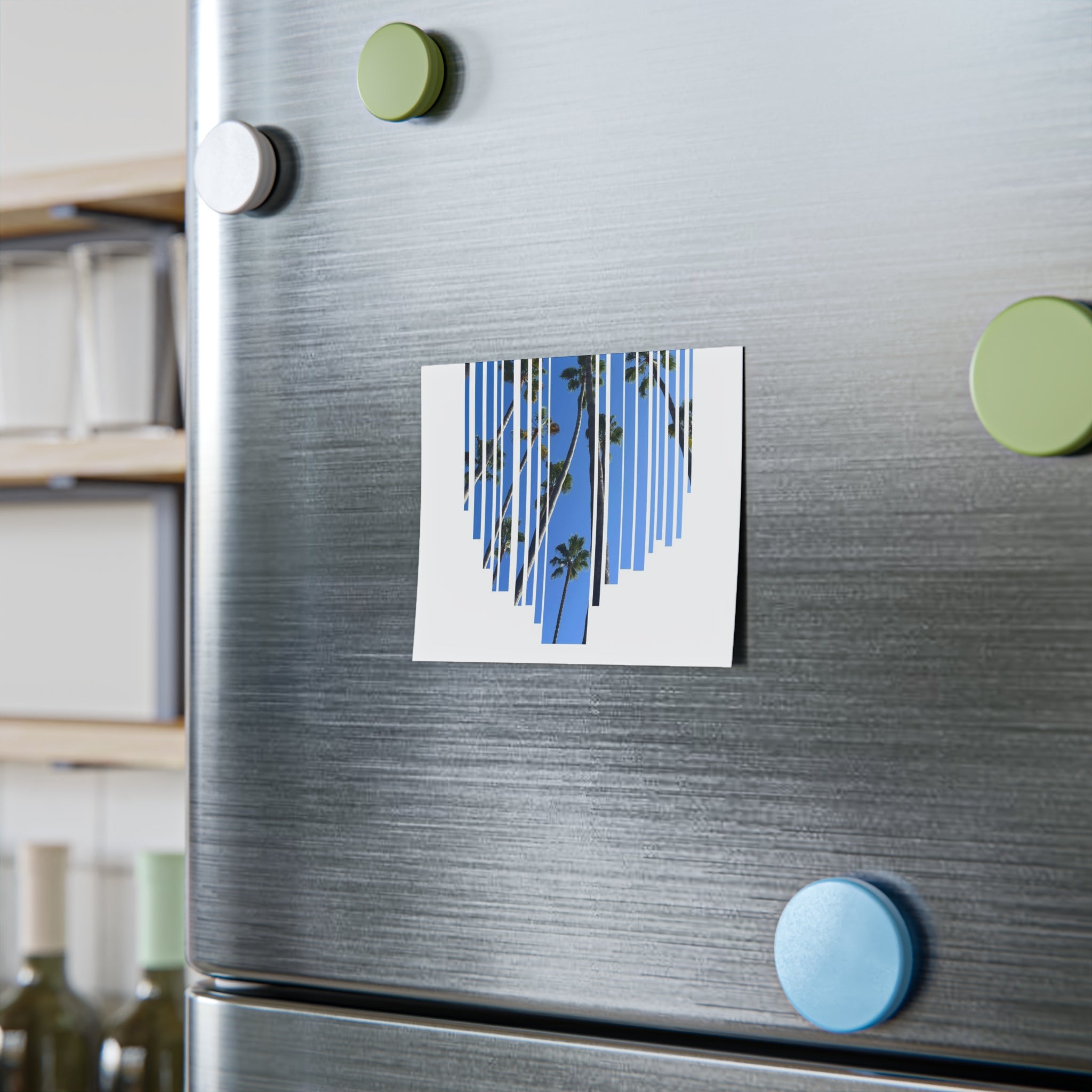 CA Palm Stripe Heart Post-it® Note Pads — Tropical Blue Sticky Notes