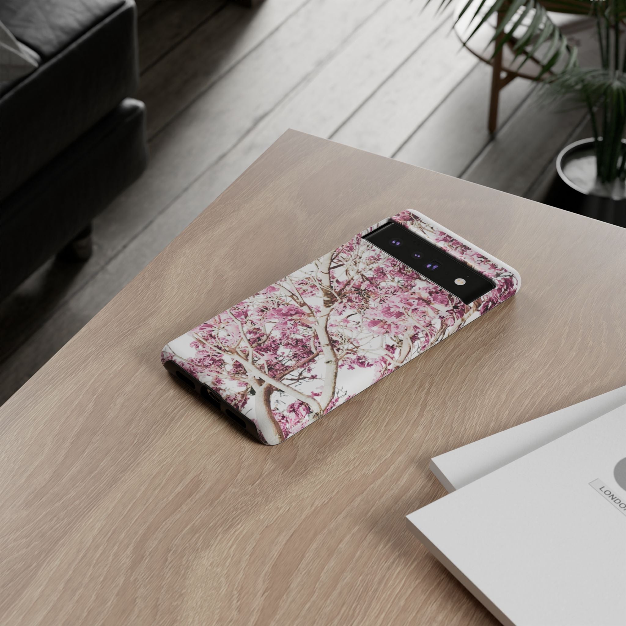 Blossom Tough Phone Case – Pink Floral Protective iPhone Cover