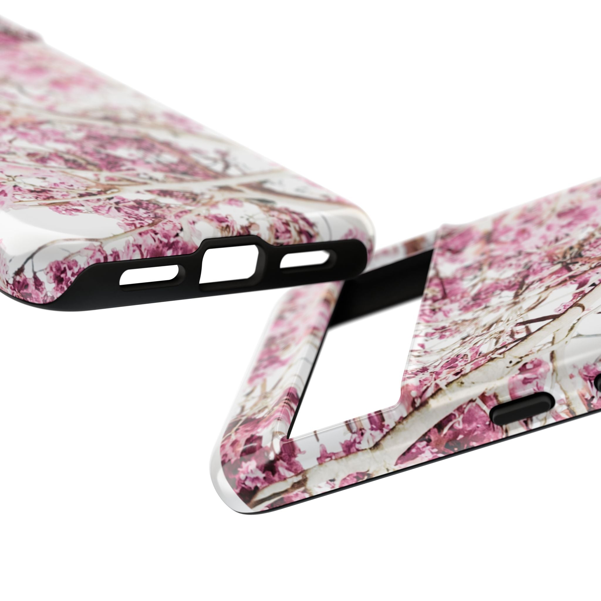 Blossom Tough Phone Case – Pink Floral Protective iPhone Cover