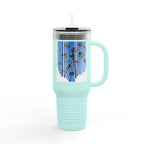 CA Palm 40oz Insulated Travel Mug — Stainless Palm Tree Tumbler