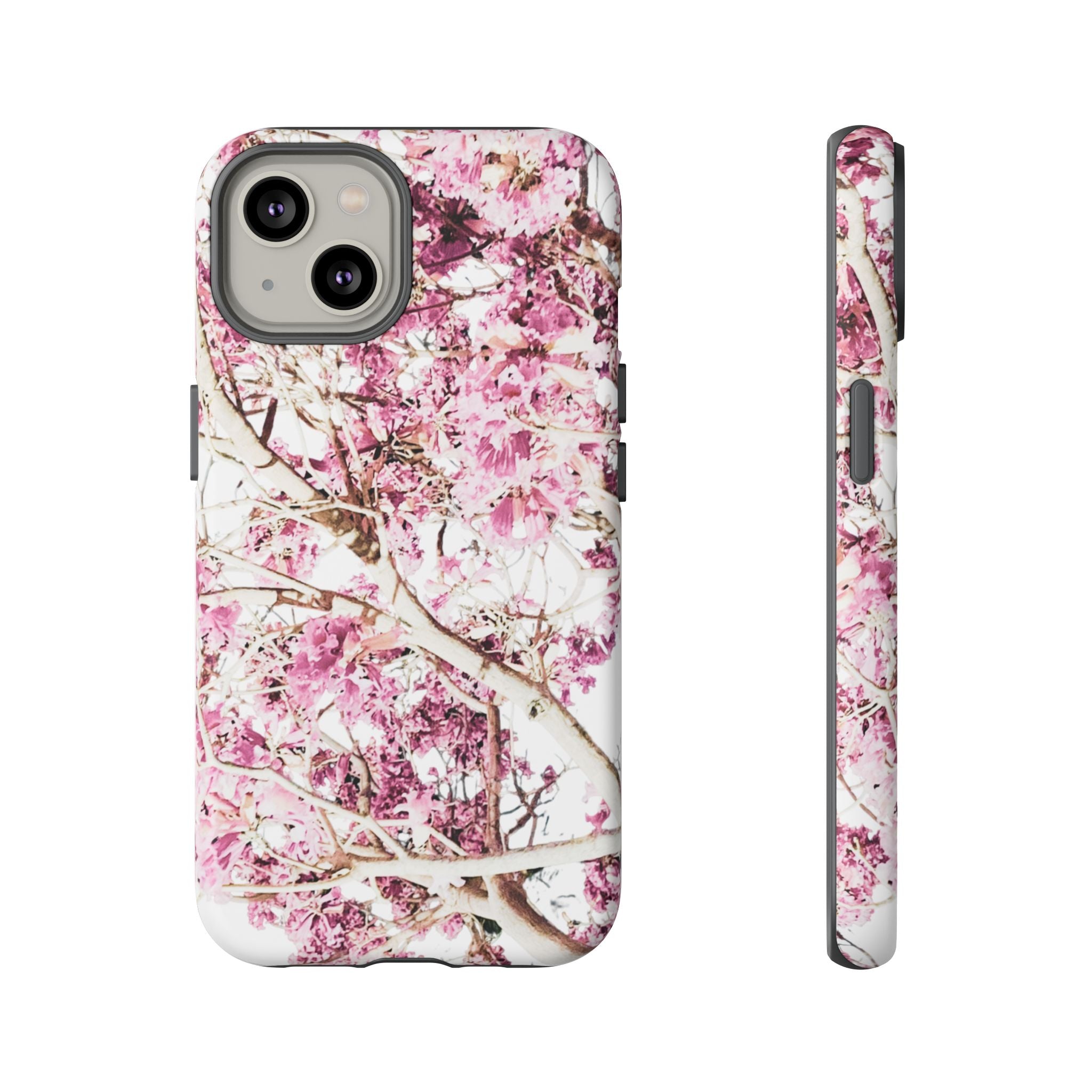 Blossom Tough Phone Case – Pink Floral Protective iPhone Cover