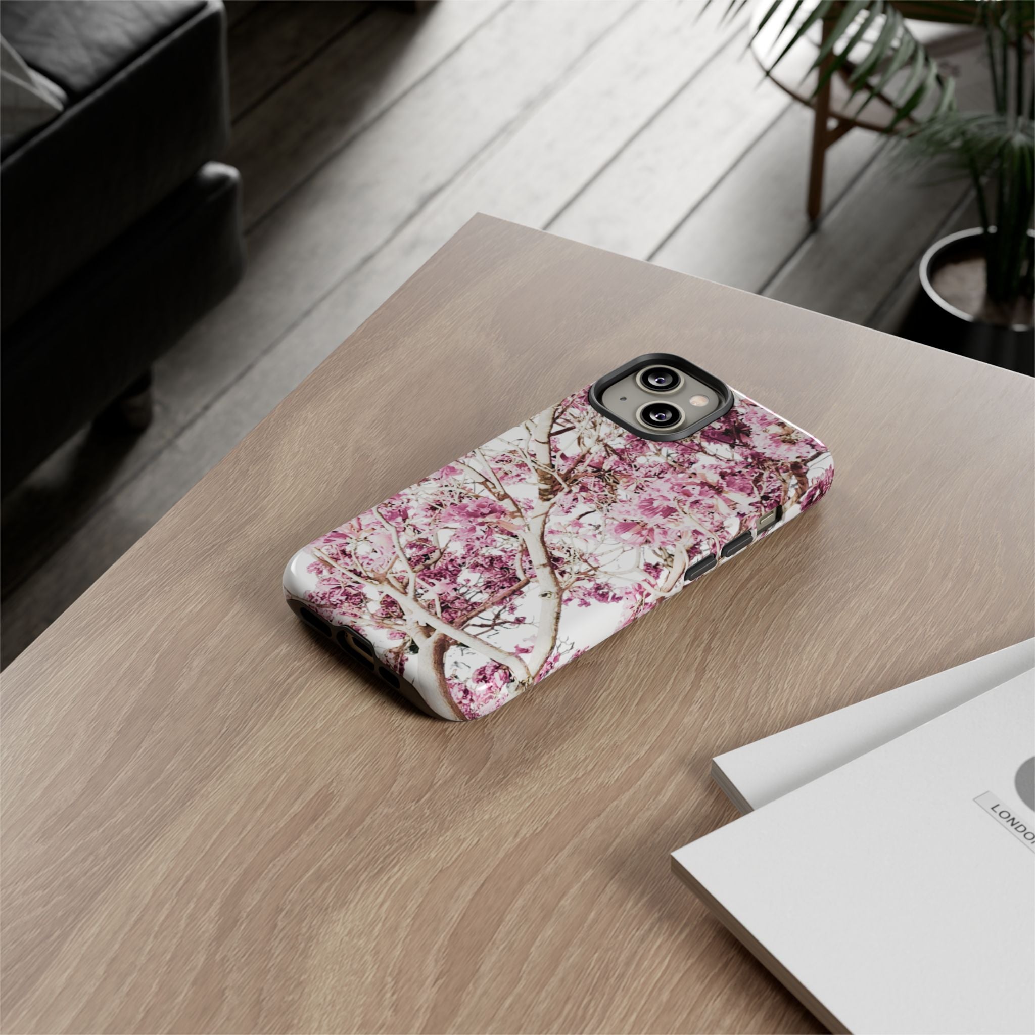 Blossom Tough Phone Case – Pink Floral Protective iPhone Cover