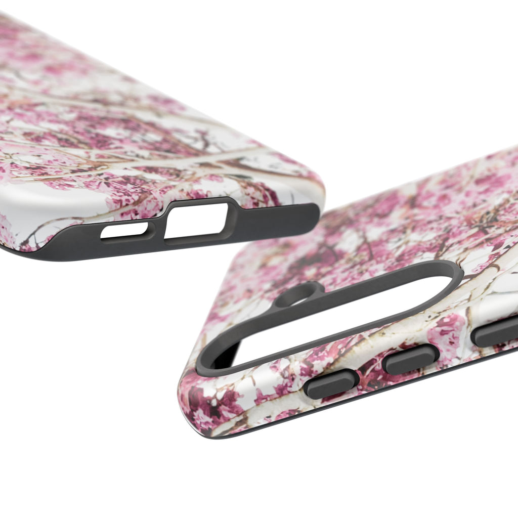 Blossom Tough Phone Case – Pink Floral Protective iPhone Cover