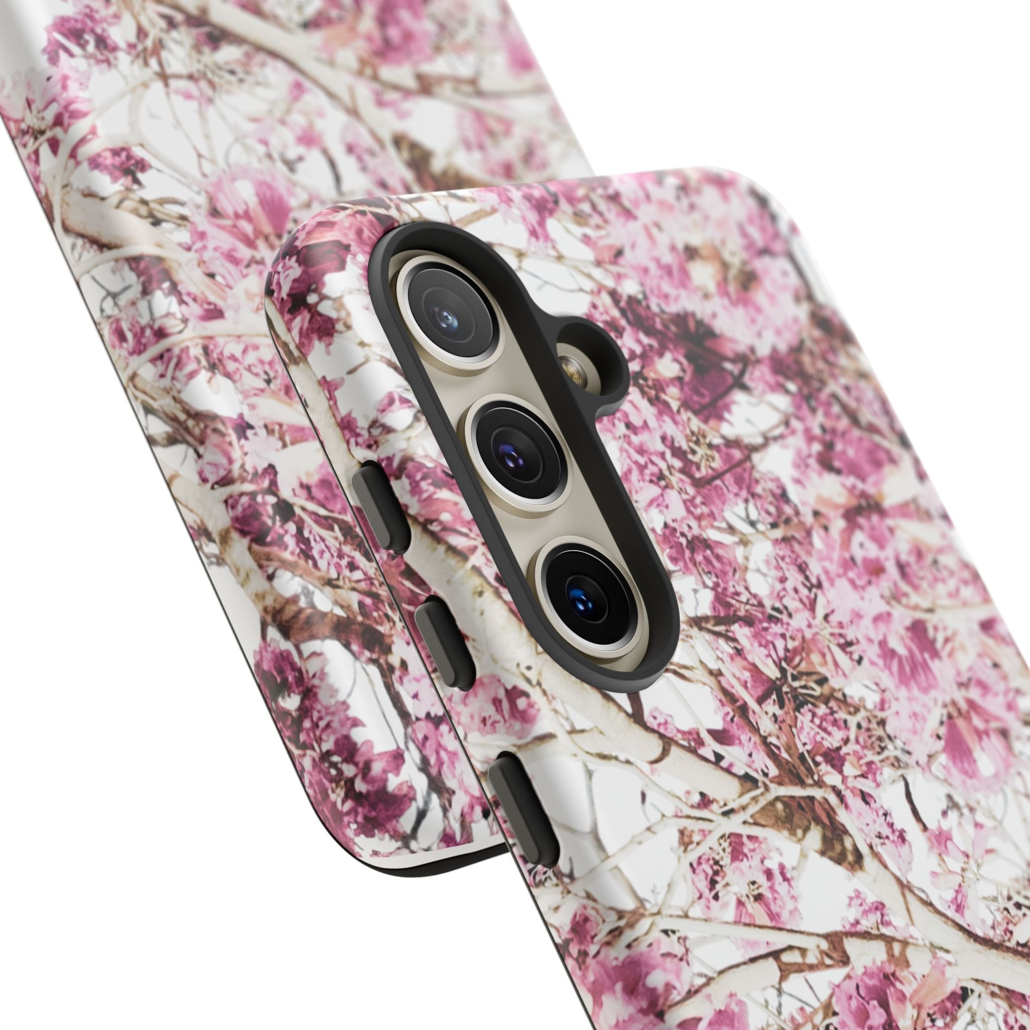 Blossom Tough Phone Case – Pink Floral Protective iPhone Cover