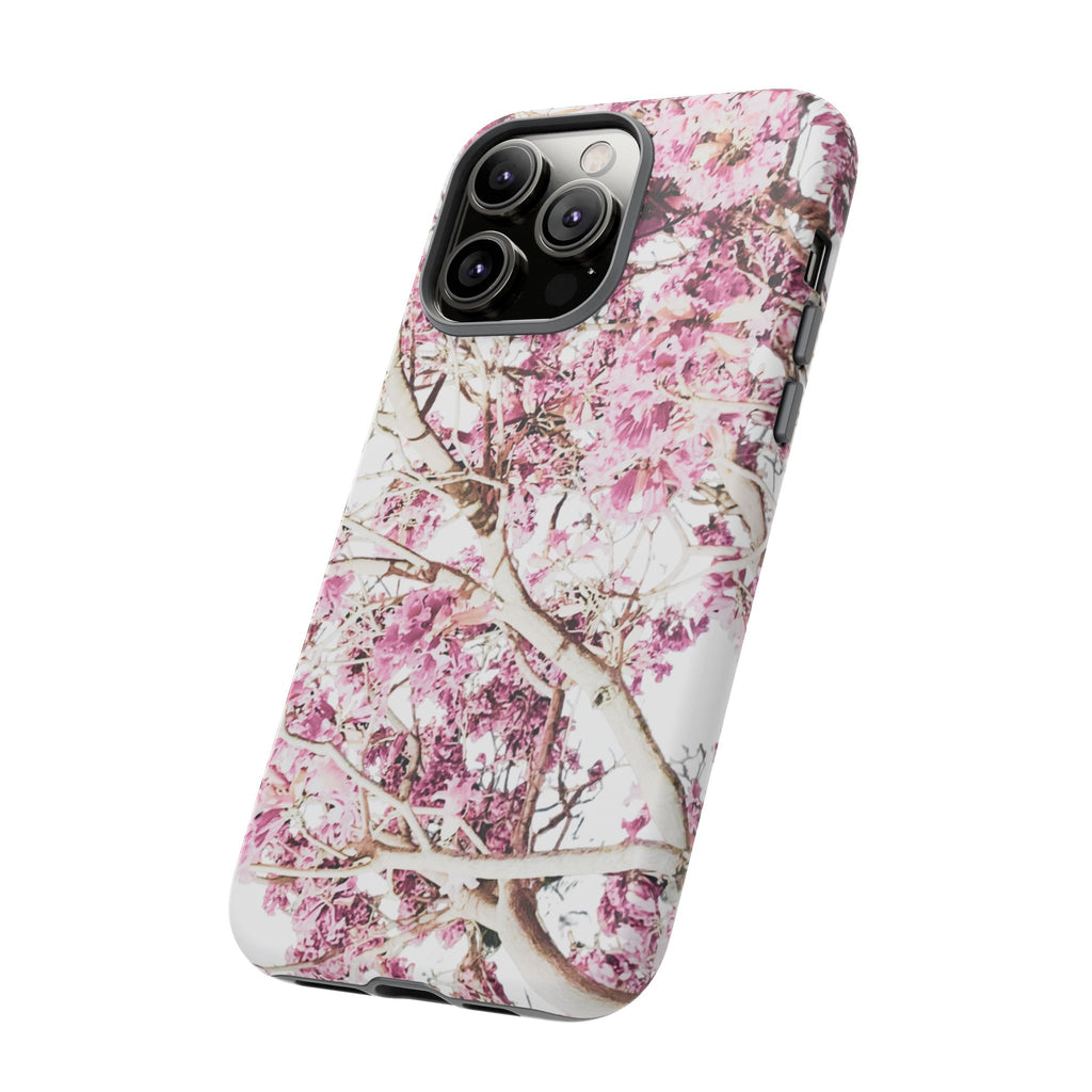 Blossom Tough Phone Case – Pink Floral Protective iPhone Cover
