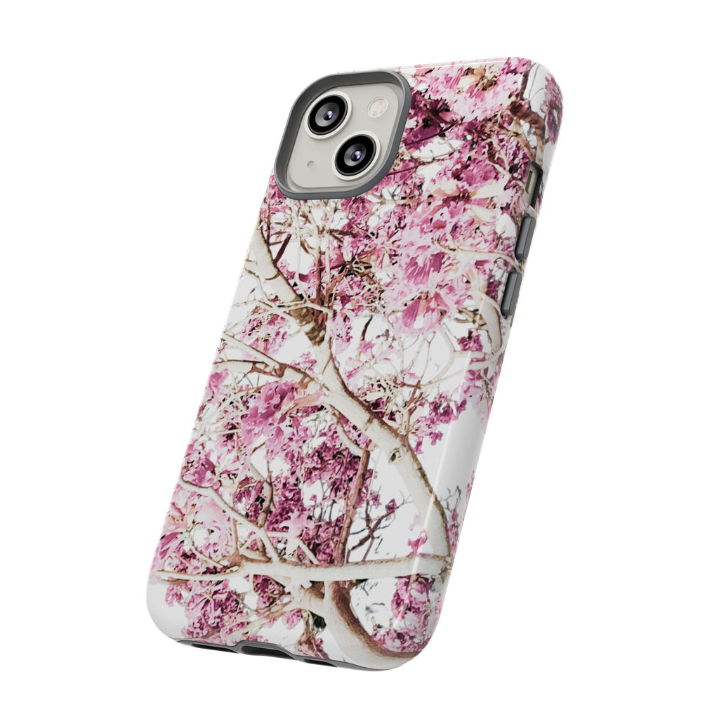 Blossom Tough Phone Case – Pink Floral Protective iPhone Cover