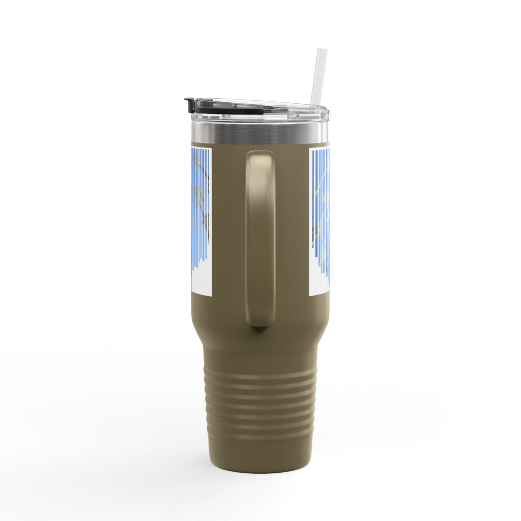 CA Palm 40oz Insulated Travel Mug — Stainless Palm Tree Tumbler