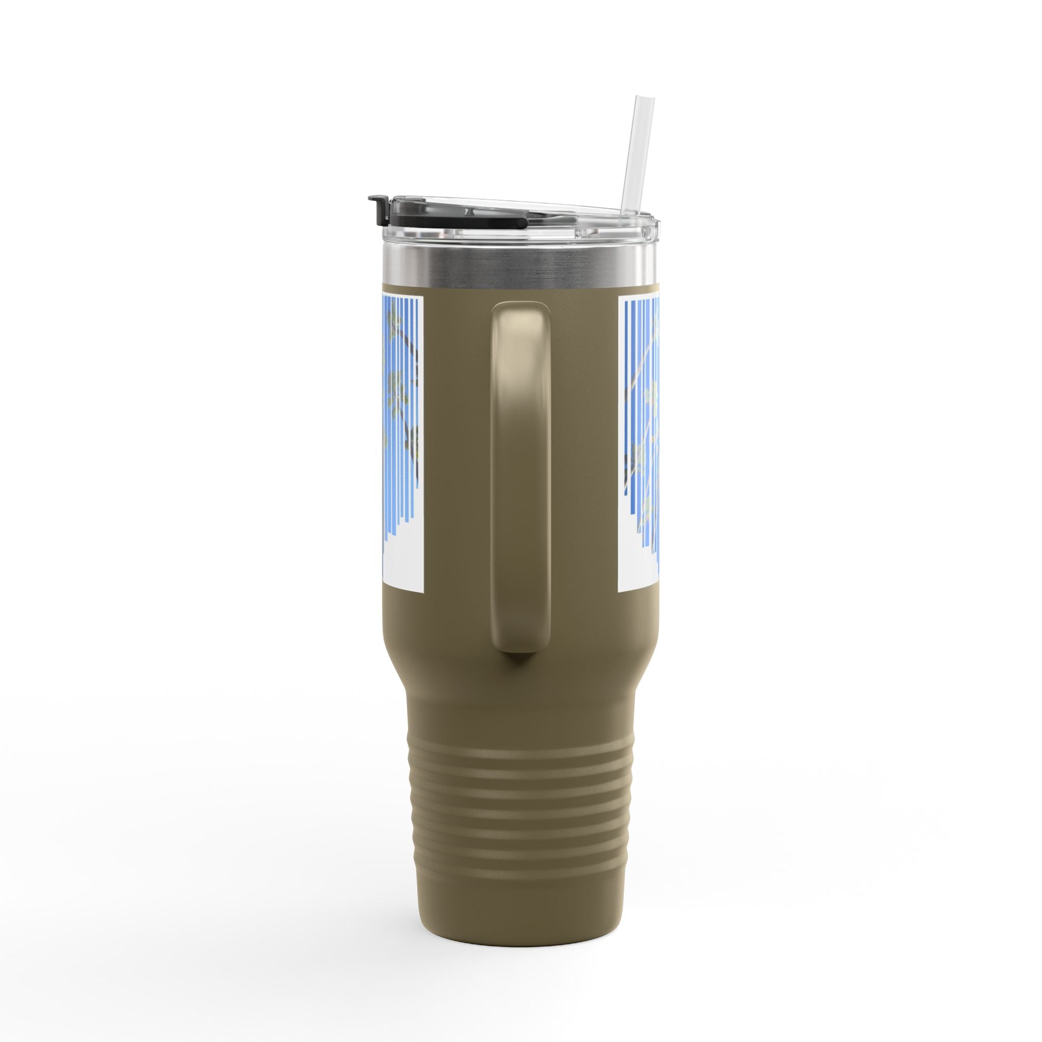 CA Palm 40oz Insulated Travel Mug — Stainless Palm Tree Tumbler
