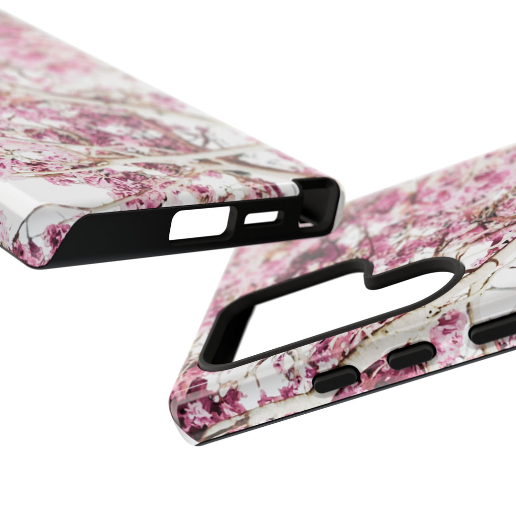 Blossom Tough Phone Case – Pink Floral Protective iPhone Cover