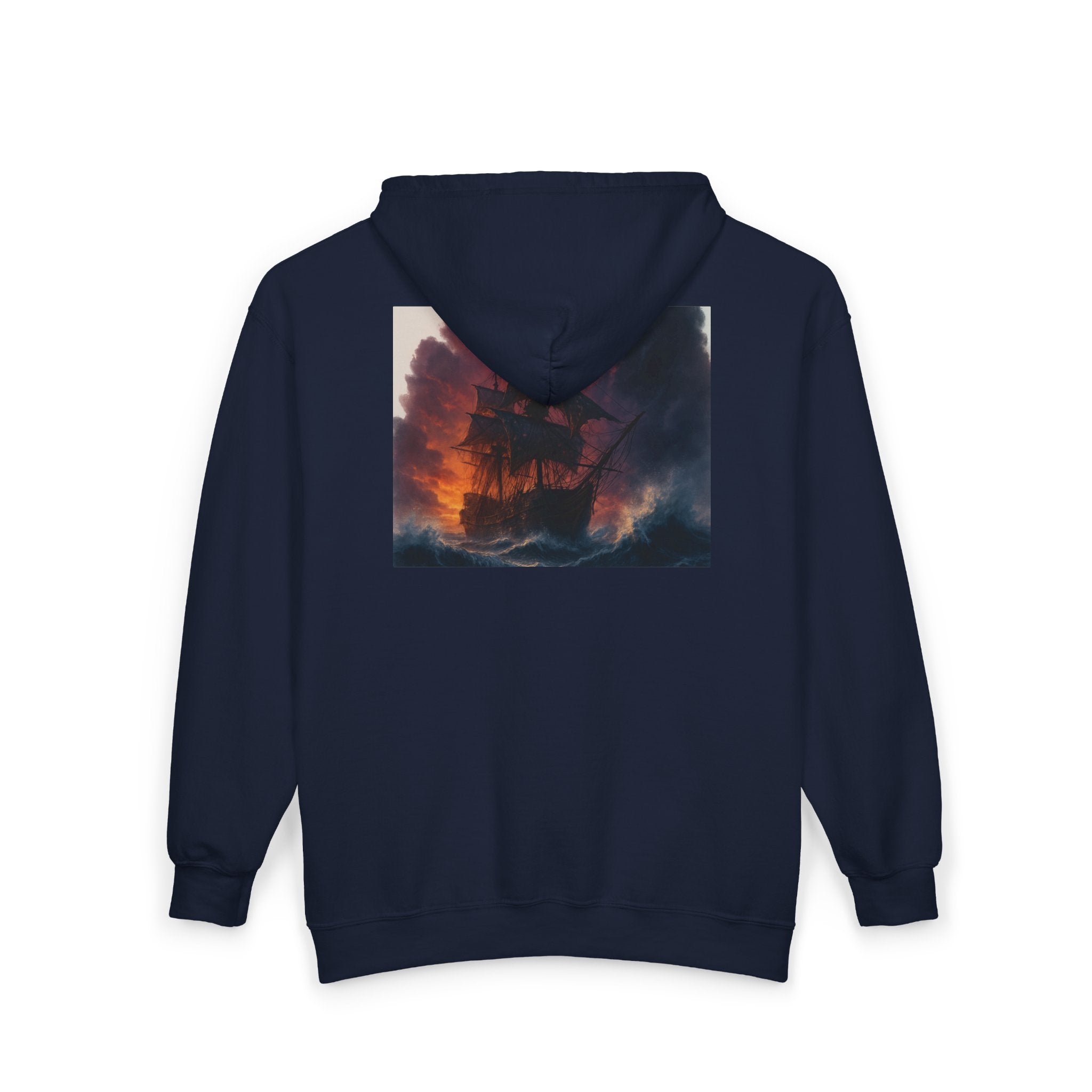 Stormy Skies Zip Hoodie Moody Cloudscape Art Full-Zip Sweatshirt
