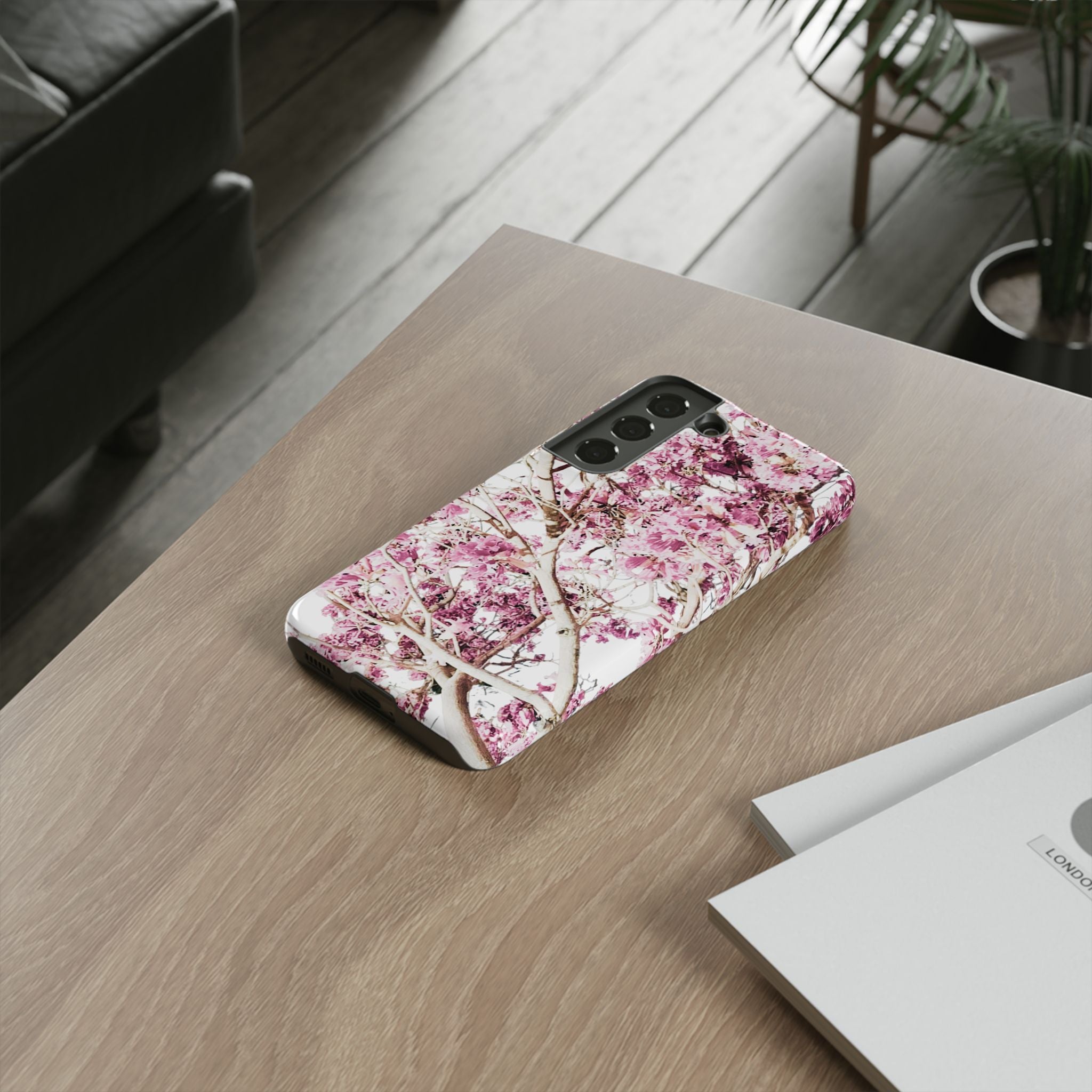 Blossom Tough Phone Case – Pink Floral Protective iPhone Cover