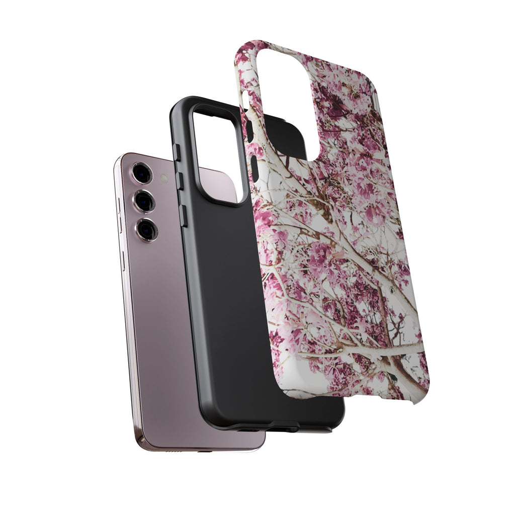 Blossom Tough Phone Case – Pink Floral Protective iPhone Cover