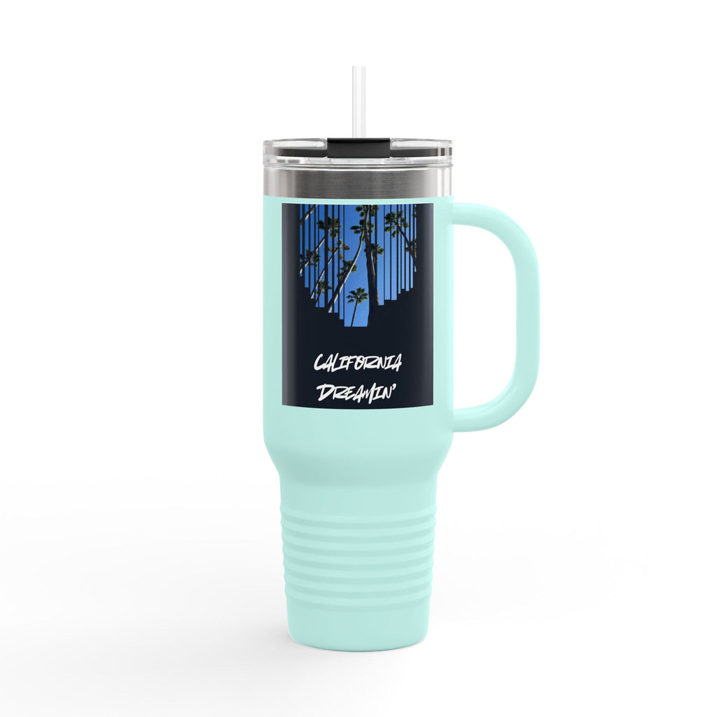 CA Dreamin' 40oz Insulated Travel Mug — Palm Print California Vibes