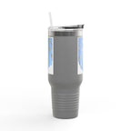 CA Palm 40oz Insulated Travel Mug — Stainless Palm Tree Tumbler