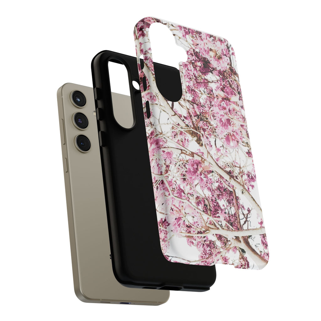 Blossom Tough Phone Case – Pink Floral Protective iPhone Cover