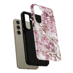 Blossom Tough Phone Case – Pink Floral Protective iPhone Cover