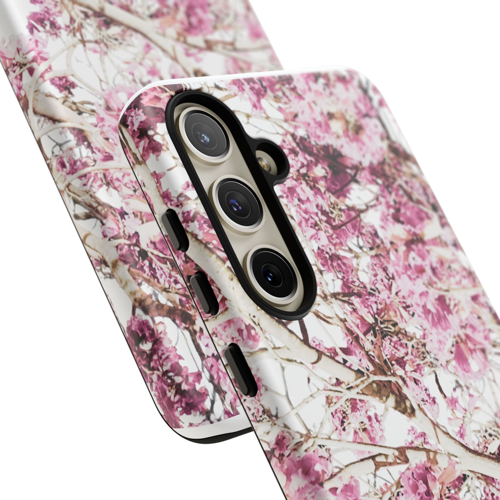 Blossom Tough Phone Case – Pink Floral Protective iPhone Cover