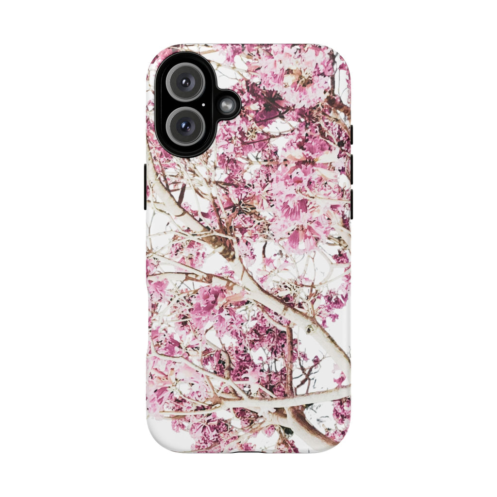Blossom Tough Phone Case – Pink Floral Protective iPhone Cover