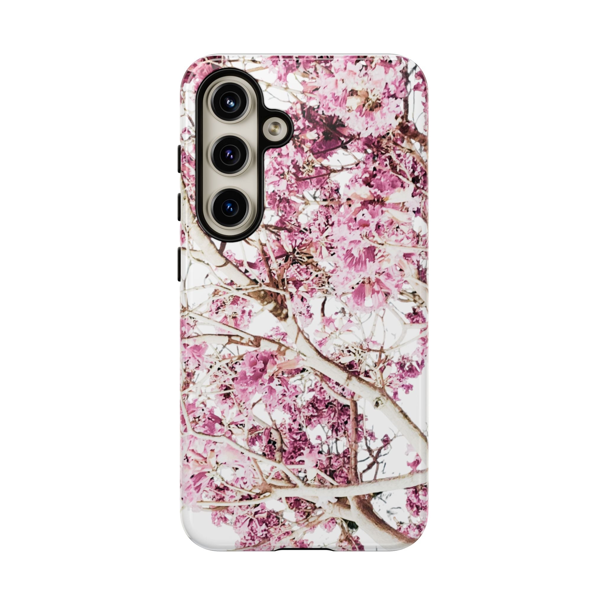 Blossom Tough Phone Case – Pink Floral Protective iPhone Cover