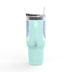 CA Palm 40oz Insulated Travel Mug — Stainless Palm Tree Tumbler