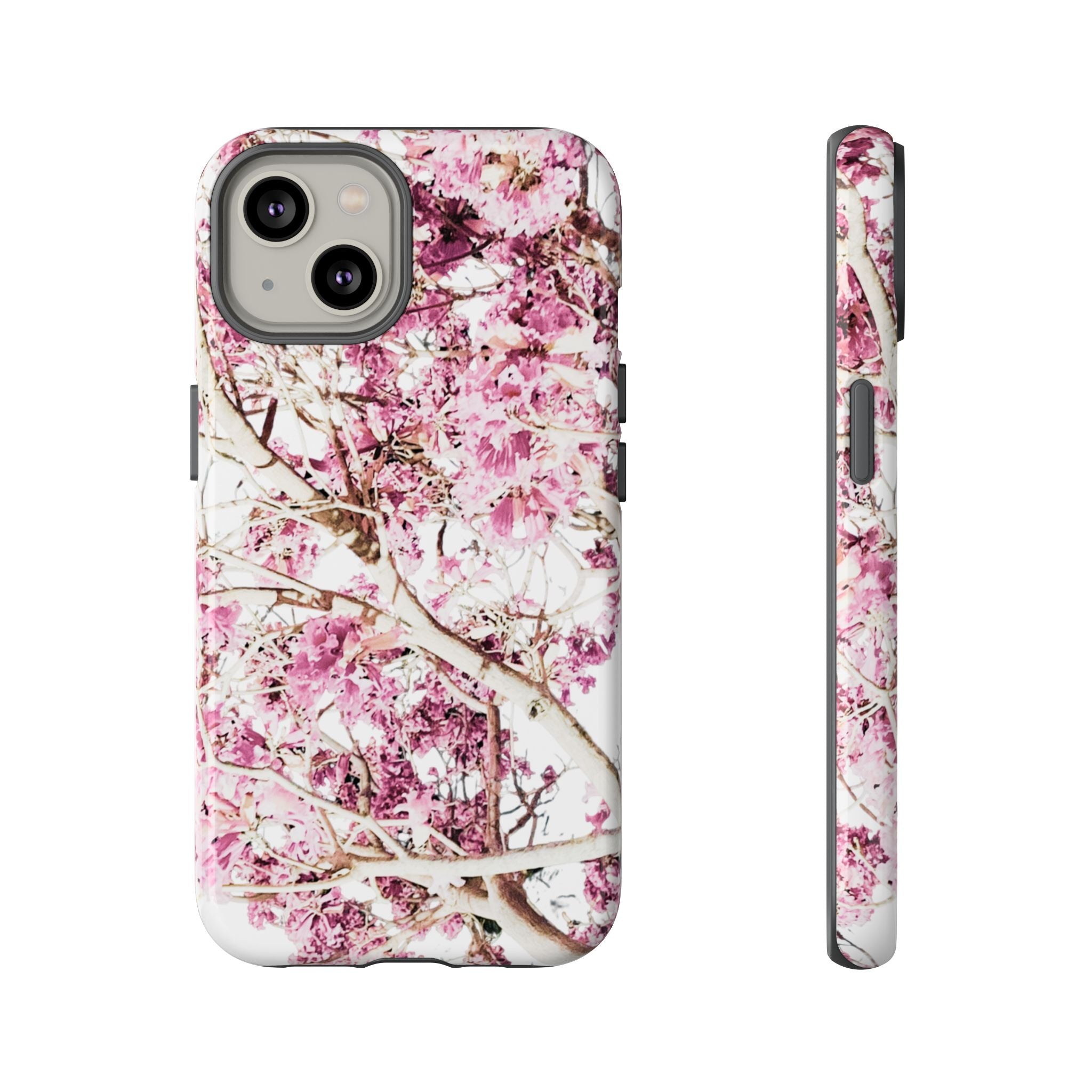 Blossom Tough Phone Case – Pink Floral Protective iPhone Cover