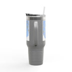 CA Palm 40oz Insulated Travel Mug — Stainless Palm Tree Tumbler