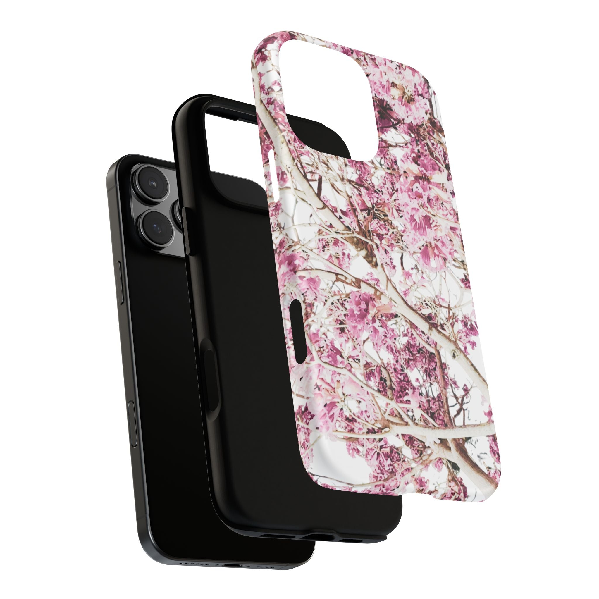 Blossom Tough Phone Case – Pink Floral Protective iPhone Cover