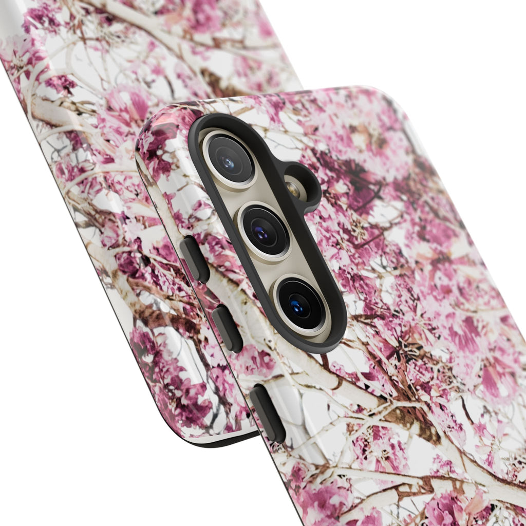 Blossom Tough Phone Case – Pink Floral Protective iPhone Cover