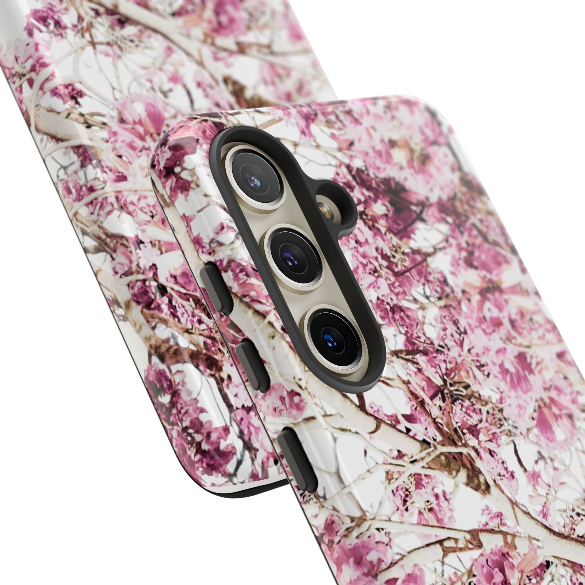 Blossom Tough Phone Case – Pink Floral Protective iPhone Cover