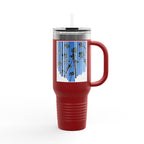 CA Palm 40oz Insulated Travel Mug — Stainless Palm Tree Tumbler