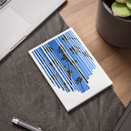 CA Palm Stripe Heart Post-it® Note Pads — Tropical Blue Sticky Notes