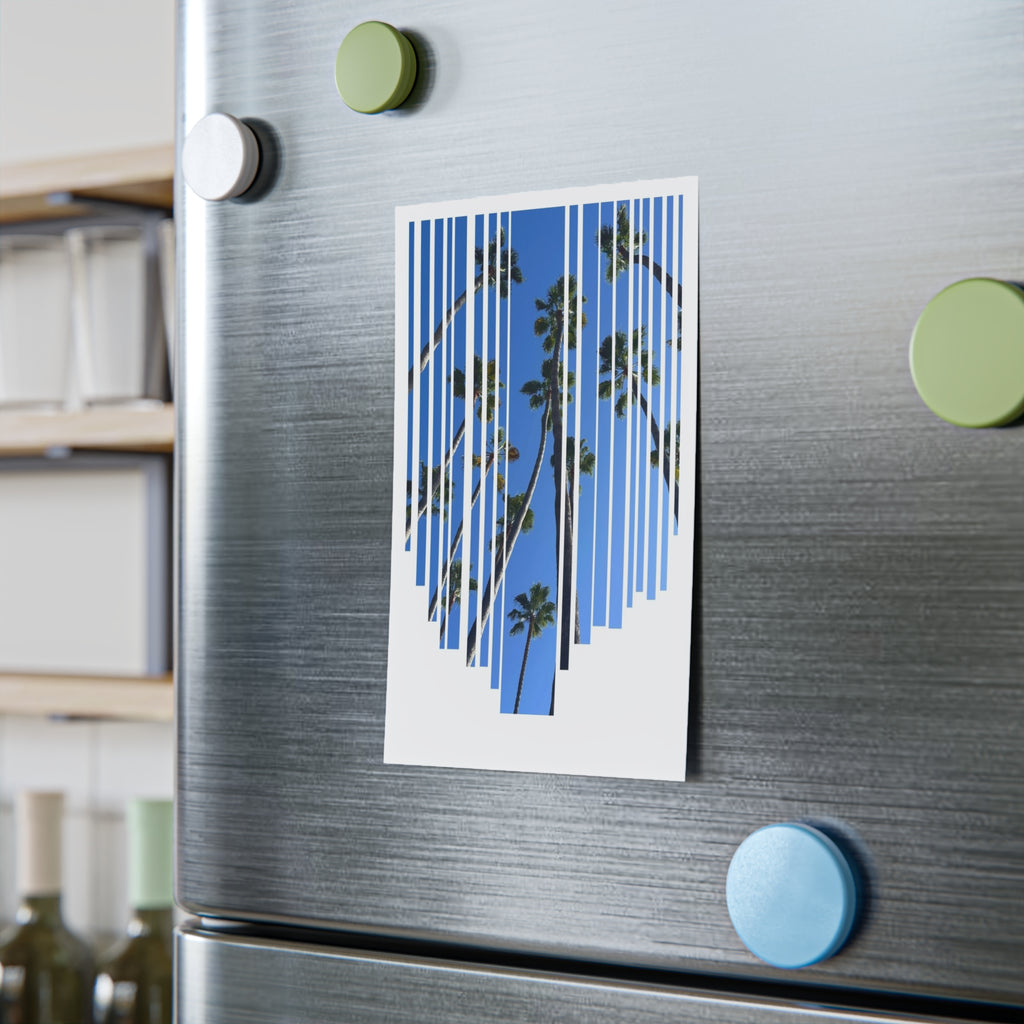 CA Palm Stripe Heart Post-it® Note Pads — Tropical Blue Sticky Notes