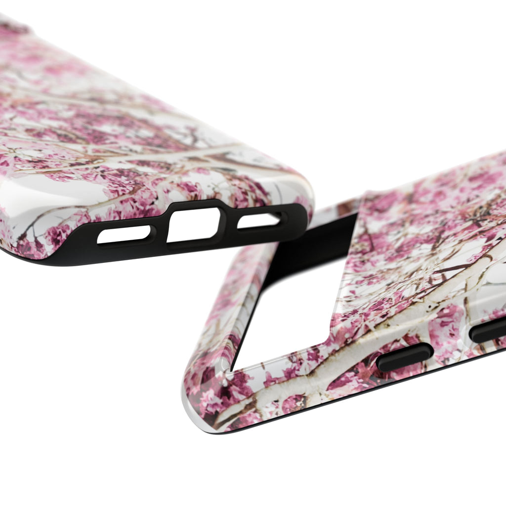 Blossom Tough Phone Case – Pink Floral Protective iPhone Cover