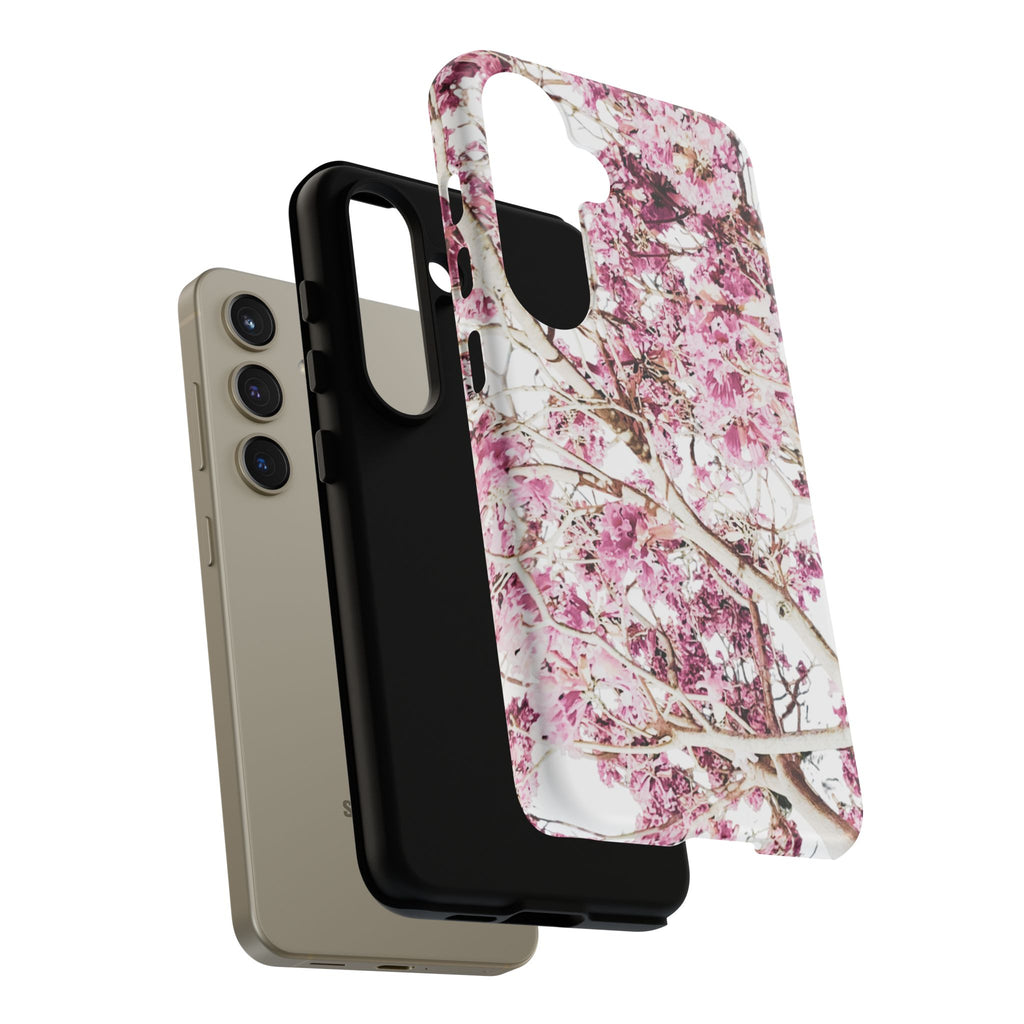 Blossom Tough Phone Case – Pink Floral Protective iPhone Cover