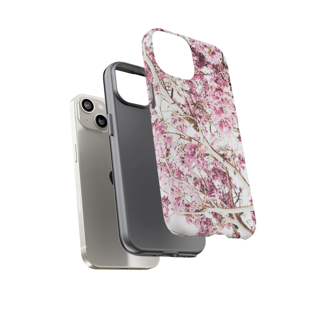 Blossom Tough Phone Case – Pink Floral Protective iPhone Cover