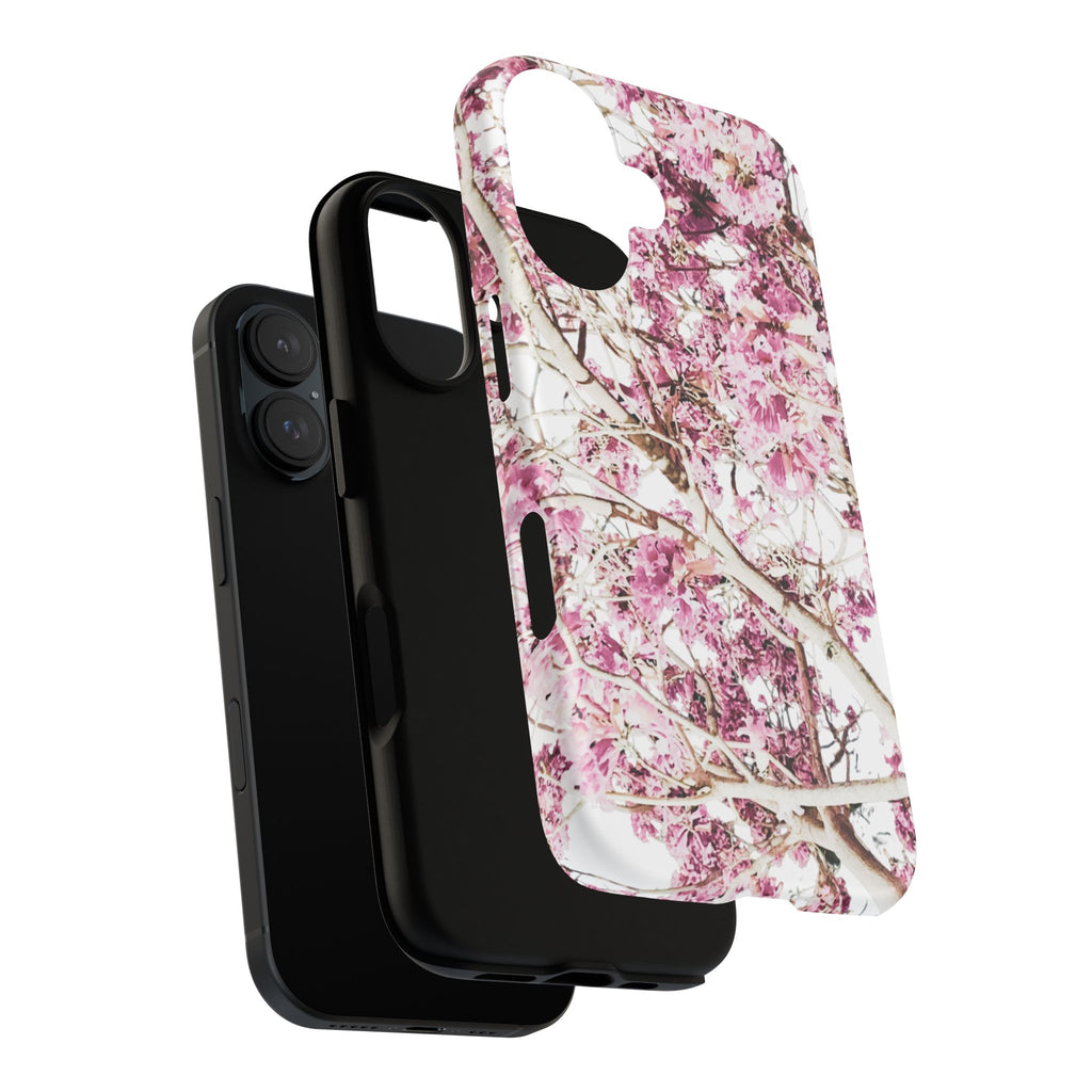 Blossom Tough Phone Case – Pink Floral Protective iPhone Cover