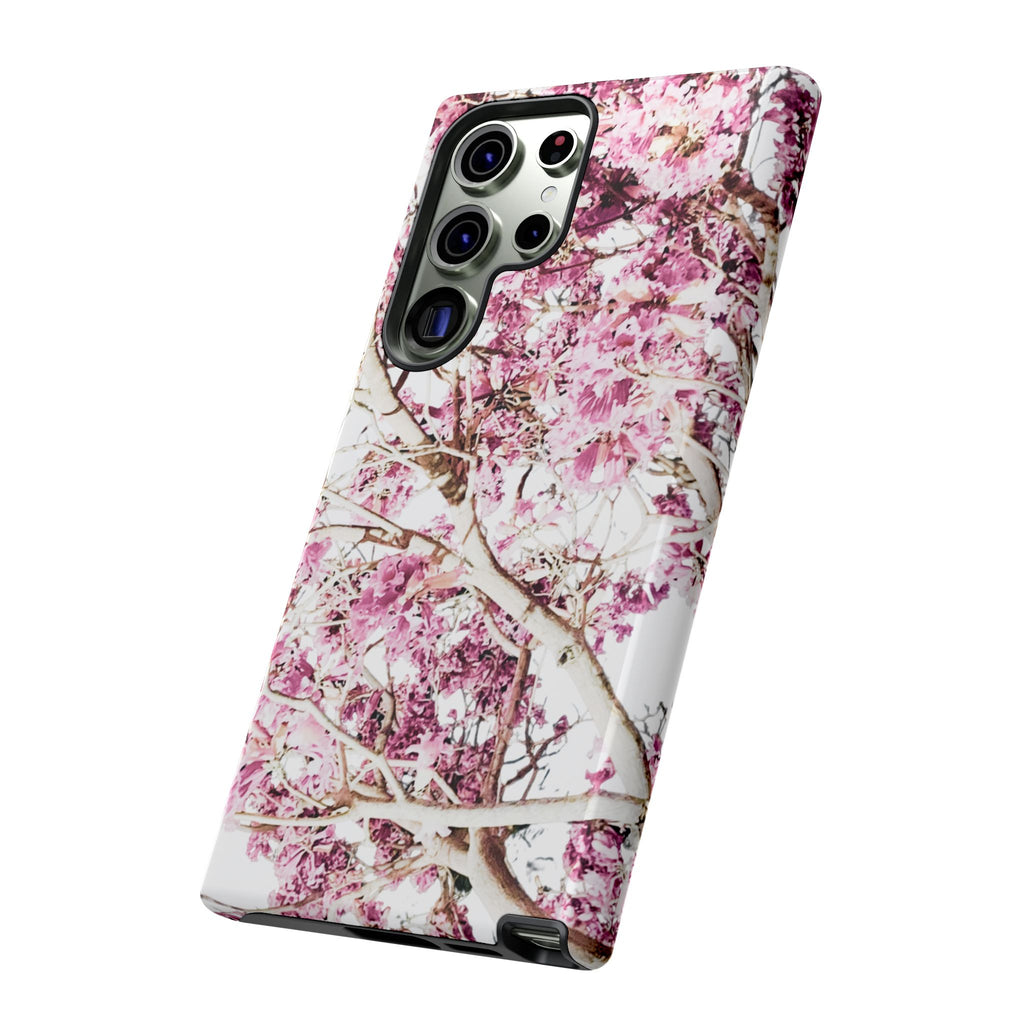 Blossom Tough Phone Case – Pink Floral Protective iPhone Cover