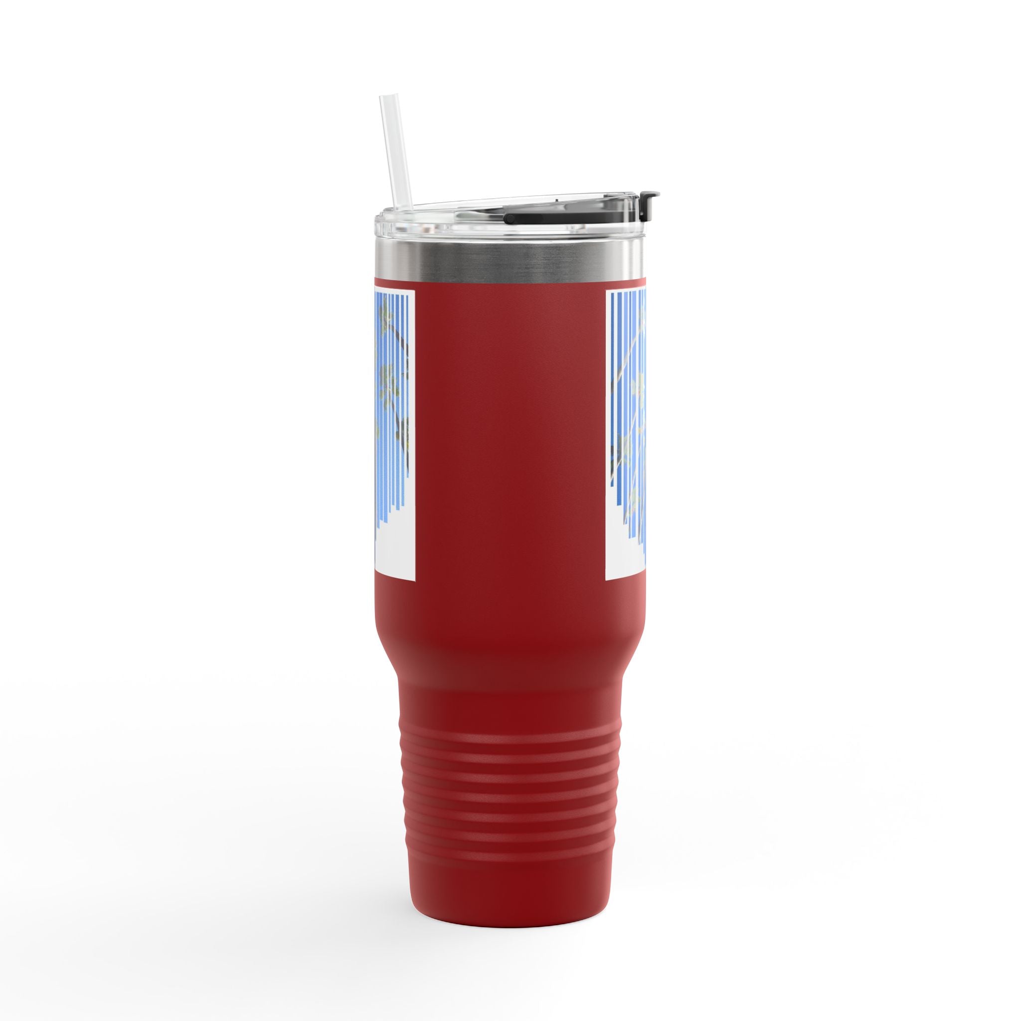 CA Palm 40oz Insulated Travel Mug — Stainless Palm Tree Tumbler