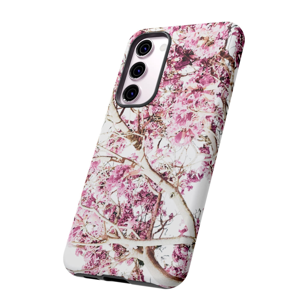 Blossom Tough Phone Case – Pink Floral Protective iPhone Cover