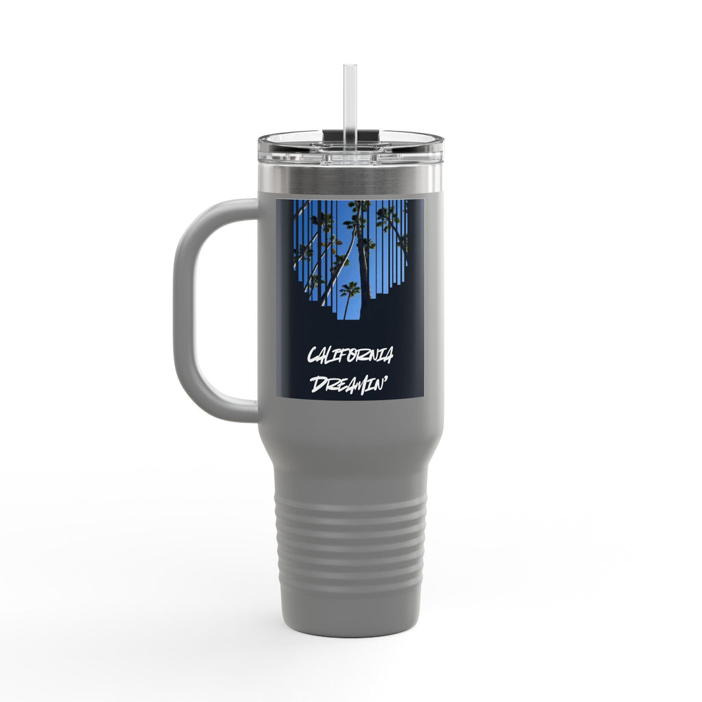 CA Dreamin' 40oz Insulated Travel Mug — Palm Print California Vibes