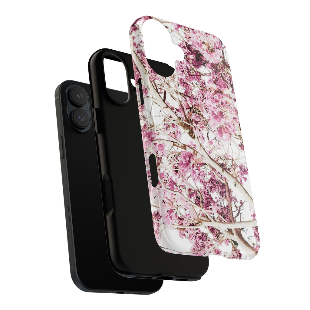 Blossom Tough Phone Case – Pink Floral Protective iPhone Cover