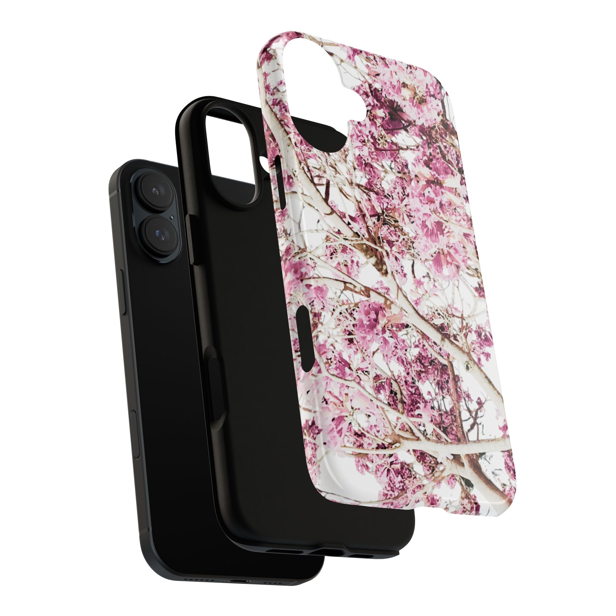 Blossom Tough Phone Case – Pink Floral Protective iPhone Cover