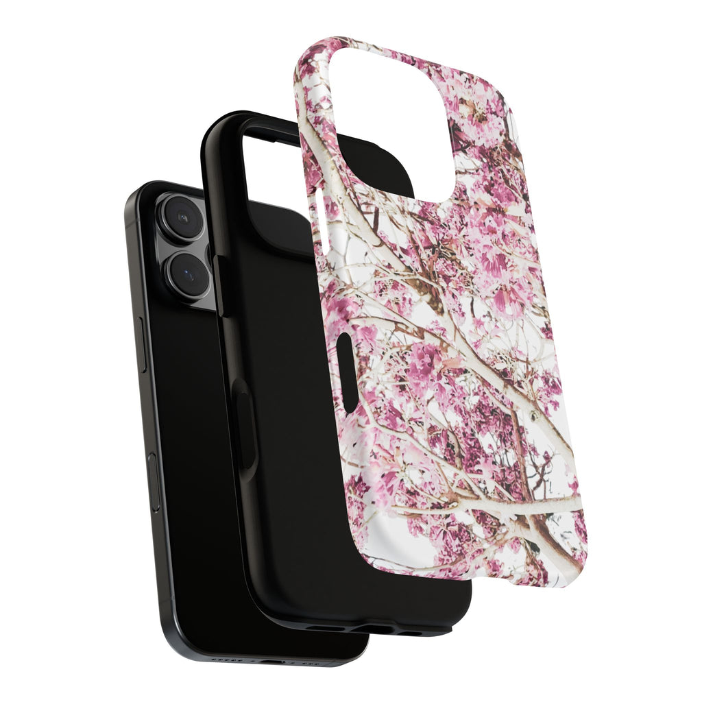 Blossom Tough Phone Case – Pink Floral Protective iPhone Cover