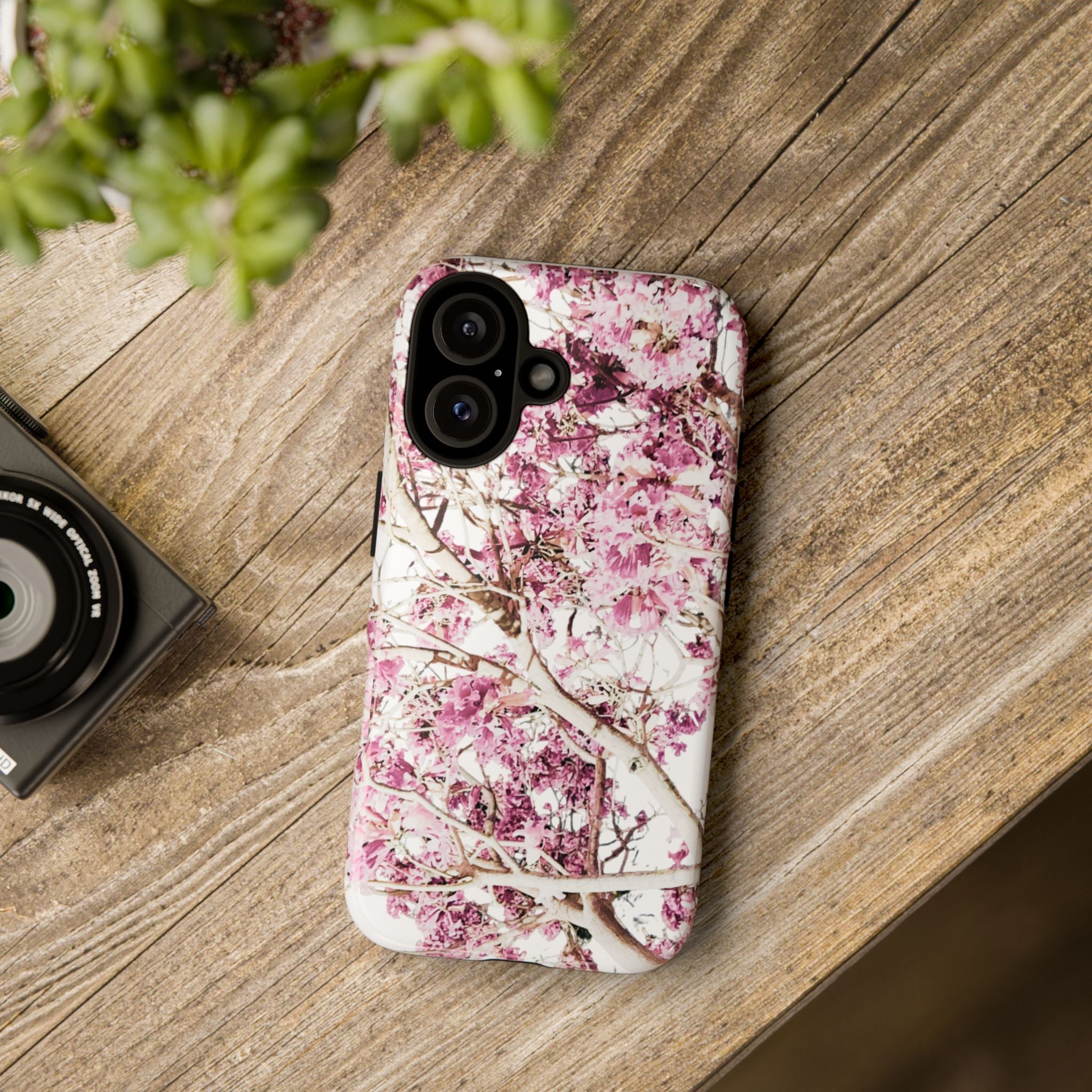 Blossom Tough Phone Case – Pink Floral Protective iPhone Cover